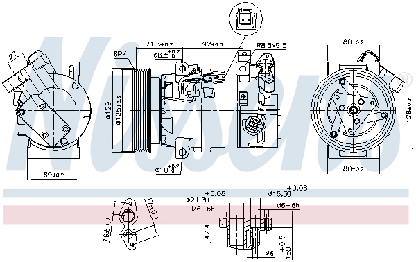 NISSENS 890586 Compressore, Climatizzatore