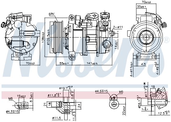 NISSENS 890595 Compressore, Climatizzatore-Compressore, Climatizzatore-Ricambi Euro