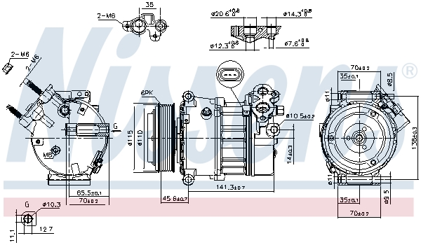 NISSENS 890617 Compressore, Climatizzatore-Compressore, Climatizzatore-Ricambi Euro