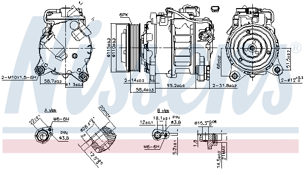 NISSENS 890622 Compressore, Climatizzatore-Compressore, Climatizzatore-Ricambi Euro