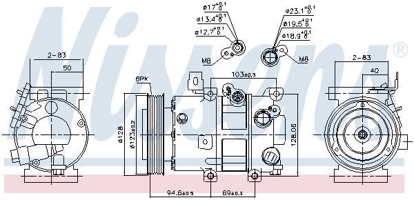 NISSENS 890627 Compressore, Climatizzatore-Compressore, Climatizzatore-Ricambi Euro