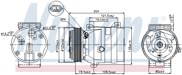 NISSENS 89063 Compressore, Climatizzatore-Compressore, Climatizzatore-Ricambi Euro