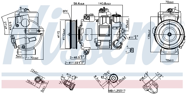NISSENS 890632 Compressore, Climatizzatore-Compressore, Climatizzatore-Ricambi Euro