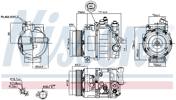 NISSENS 890634 Compressore, Climatizzatore-Compressore, Climatizzatore-Ricambi Euro