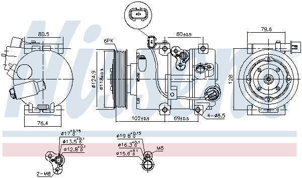 NISSENS 890644 Compressore, Climatizzatore-Compressore, Climatizzatore-Ricambi Euro