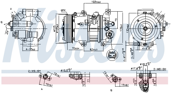 NISSENS 890650 Compressore, Climatizzatore-Compressore, Climatizzatore-Ricambi Euro