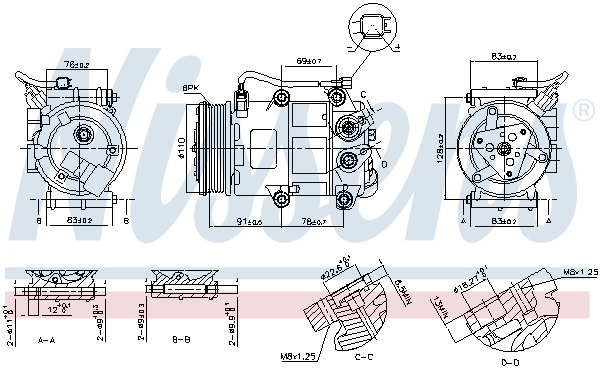 NISSENS 890655 Compressore, Climatizzatore