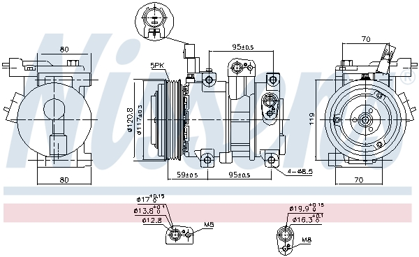 NISSENS 890683 Compressore, Climatizzatore