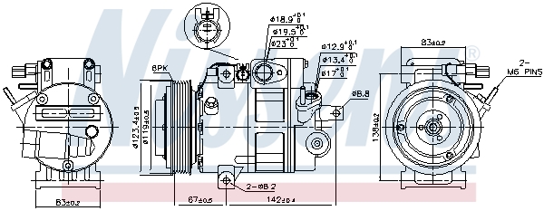 NISSENS 890685 Compressore, Climatizzatore