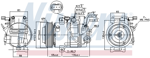 NISSENS 890687 Compressore, Climatizzatore