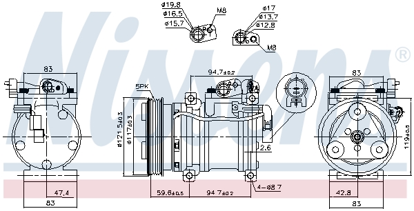 NISSENS 890688 Compressore, Climatizzatore