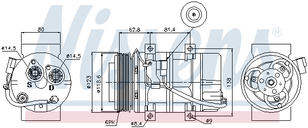 NISSENS 89069 Compressore, Climatizzatore