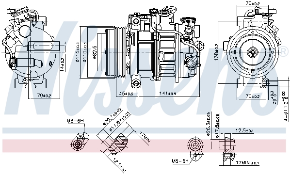 NISSENS 890717 Compressore, Climatizzatore-Compressore, Climatizzatore-Ricambi Euro