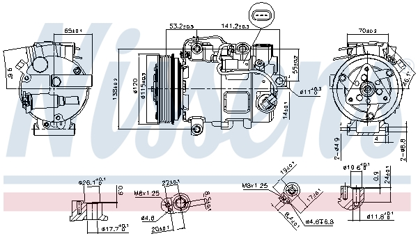 NISSENS 890739 Compressore, Climatizzatore-Compressore, Climatizzatore-Ricambi Euro