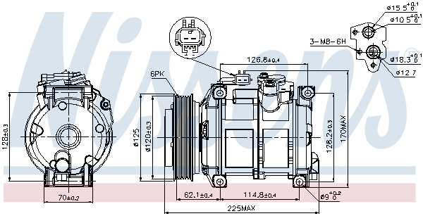 NISSENS 89074 Compressore, Climatizzatore-Compressore, Climatizzatore-Ricambi Euro