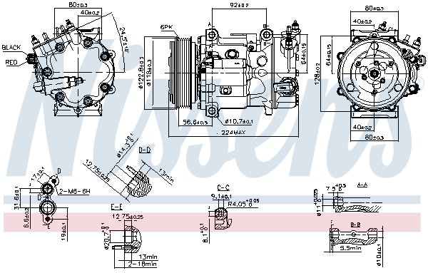 NISSENS 890744 Compressore, Climatizzatore-Compressore, Climatizzatore-Ricambi Euro