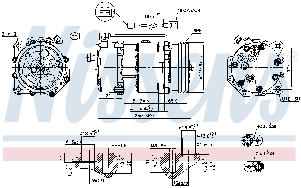 NISSENS 890761 Compressore, Climatizzatore-Compressore, Climatizzatore-Ricambi Euro