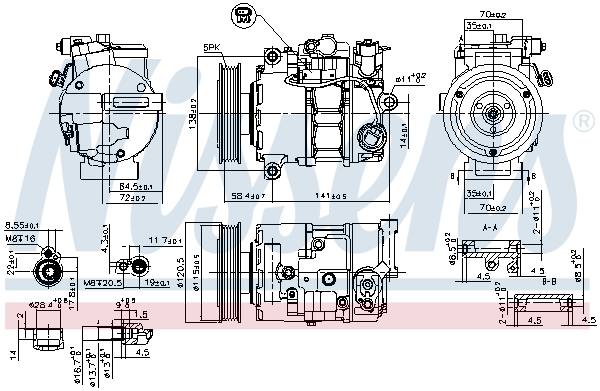 NISSENS 890766 Compressore, Climatizzatore-Compressore, Climatizzatore-Ricambi Euro