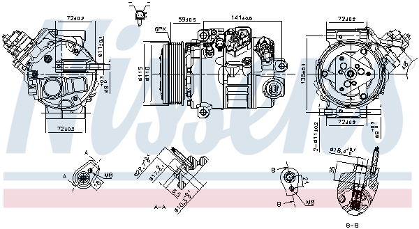 LUCAS ACP838 Kompressor, klimaanlegg