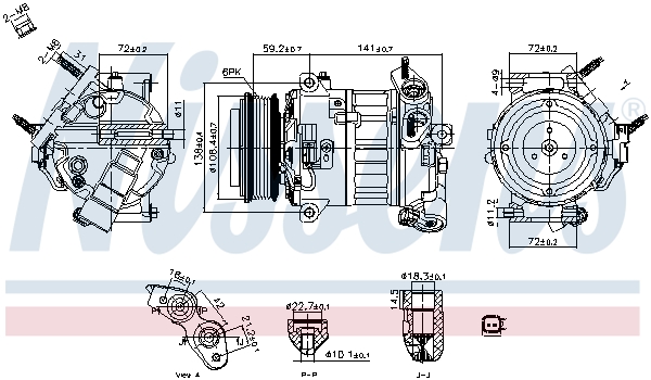 MAHLE ACP 825 000S Kompressor, klimaanlegg