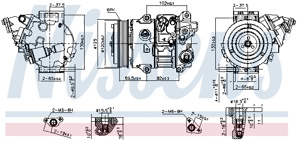 NISSENS 890805 Compressore, Climatizzatore-Compressore, Climatizzatore-Ricambi Euro