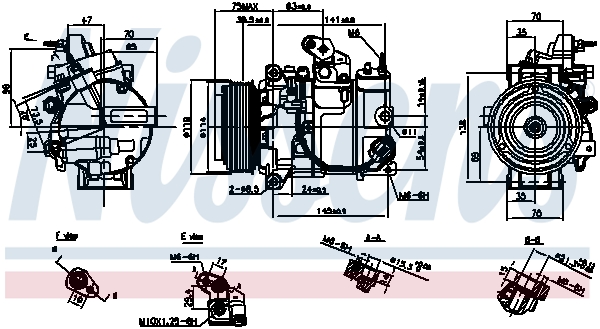 NISSENS 890816 Compressore, Climatizzatore-Compressore, Climatizzatore-Ricambi Euro