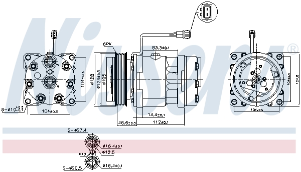 NISSENS 89083 Compressore, Climatizzatore