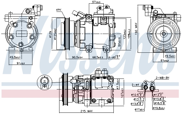NISSENS 89085 Compressore, Climatizzatore-Compressore, Climatizzatore-Ricambi Euro