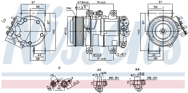 NISSENS 890874 Compressore, Climatizzatore-Compressore, Climatizzatore-Ricambi Euro