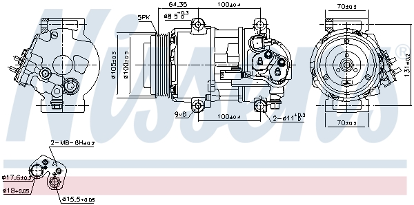 NISSENS 89089 Compressore, Climatizzatore-Compressore, Climatizzatore-Ricambi Euro