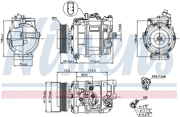 NISSENS 89092 Compressore, Climatizzatore