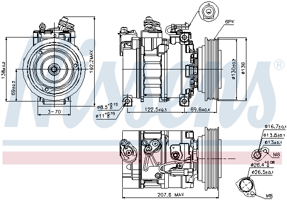 NISSENS 89094 Compressore, Climatizzatore-Compressore, Climatizzatore-Ricambi Euro