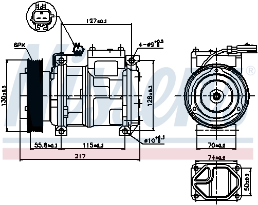 NISSENS 89097 Compressore, Climatizzatore-Compressore, Climatizzatore-Ricambi Euro
