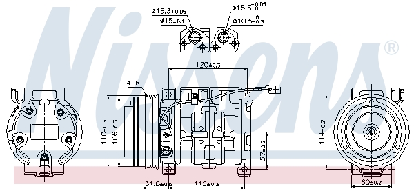 NISSENS 89099 Compressore, Climatizzatore-Compressore, Climatizzatore-Ricambi Euro