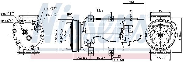 NISSENS 89101 Compressore, Climatizzatore-Compressore, Climatizzatore-Ricambi Euro