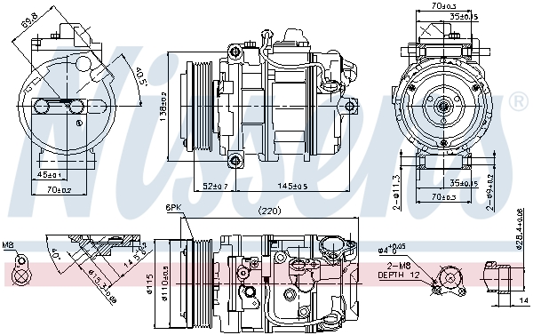 NISSENS 89114 Compressore, Climatizzatore-Compressore, Climatizzatore-Ricambi Euro