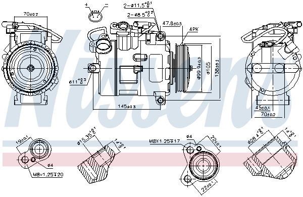 NISSENS 89116 Compressore, Climatizzatore-Compressore, Climatizzatore-Ricambi Euro