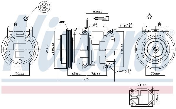 NISSENS 89119 Compressore, Climatizzatore-Compressore, Climatizzatore-Ricambi Euro