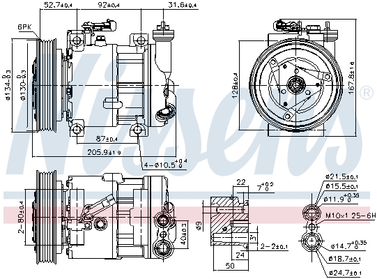 NISSENS 89120 Compressore, Climatizzatore