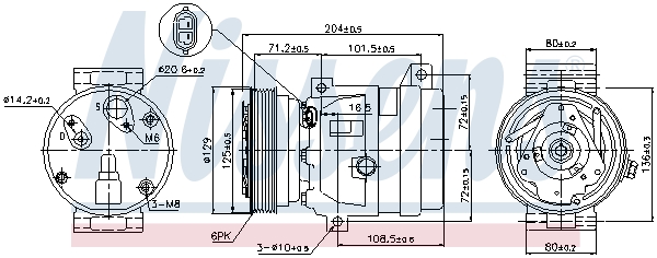 NISSENS 89121 Compressore, Climatizzatore