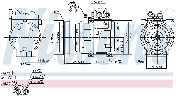 NISSENS 89153 Compressore, Climatizzatore-Compressore, Climatizzatore-Ricambi Euro