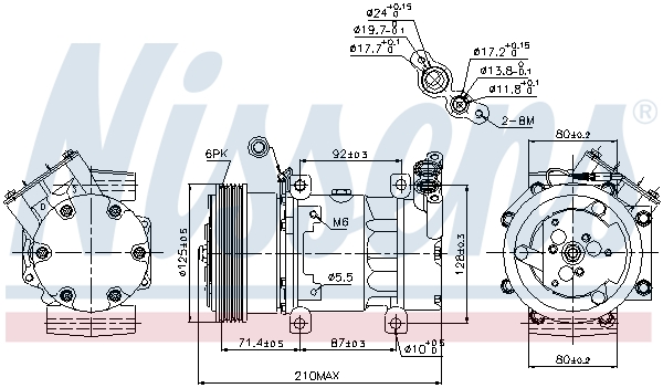 NISSENS 89159 Compressore, Climatizzatore-Compressore, Climatizzatore-Ricambi Euro