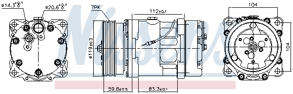 NISSENS 89160 Compressore, Climatizzatore