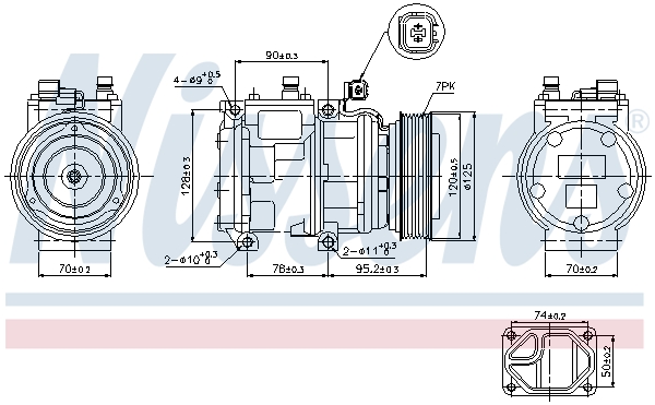 NISSENS 89186 Compressore, Climatizzatore-Compressore, Climatizzatore-Ricambi Euro