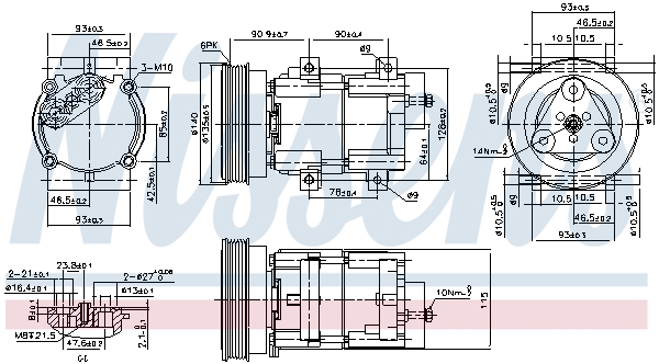 NISSENS 89191 Compressore, Climatizzatore-Compressore, Climatizzatore-Ricambi Euro