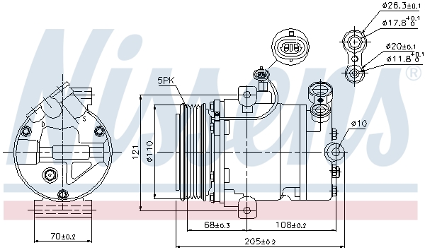 NISSENS 89197 Compressore, Climatizzatore-Compressore, Climatizzatore-Ricambi Euro