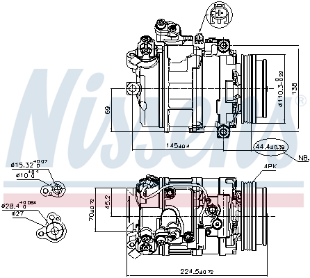 NISSENS 89199 Compressore, Climatizzatore-Compressore, Climatizzatore-Ricambi Euro