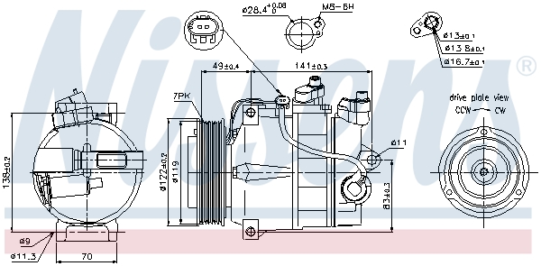 NISSENS 89200 Compressore, Climatizzatore