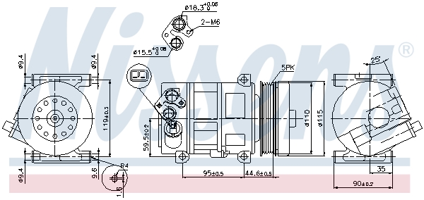 NISSENS 89202 Compressore, Climatizzatore-Compressore, Climatizzatore-Ricambi Euro