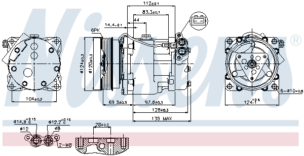 NISSENS 89203 Compressore, Climatizzatore